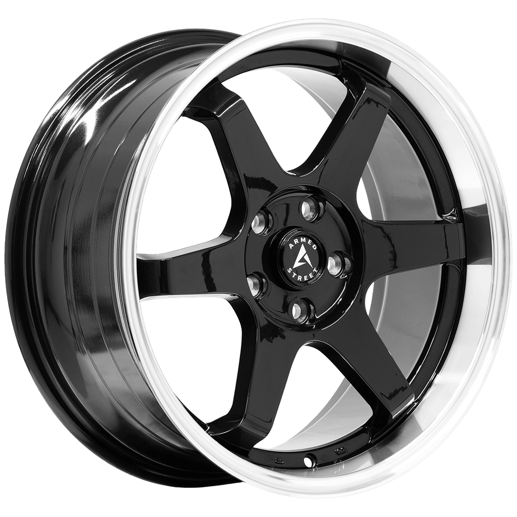 Armed Wheels Veteran Gloss Black Machined Lip 18x8 +35 5x113mm 74.1mm