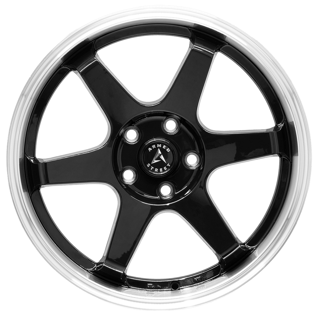 Armed Wheels Veteran Gloss Black Machined Lip 18x8 +35 5x113mm 74.1mm