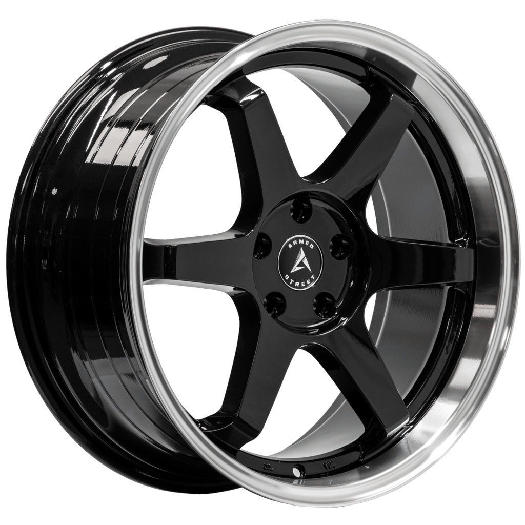 Armed Wheels Veteran Gloss Black Machined Lip 19x8.5 +30 5x113mm 74.1mm