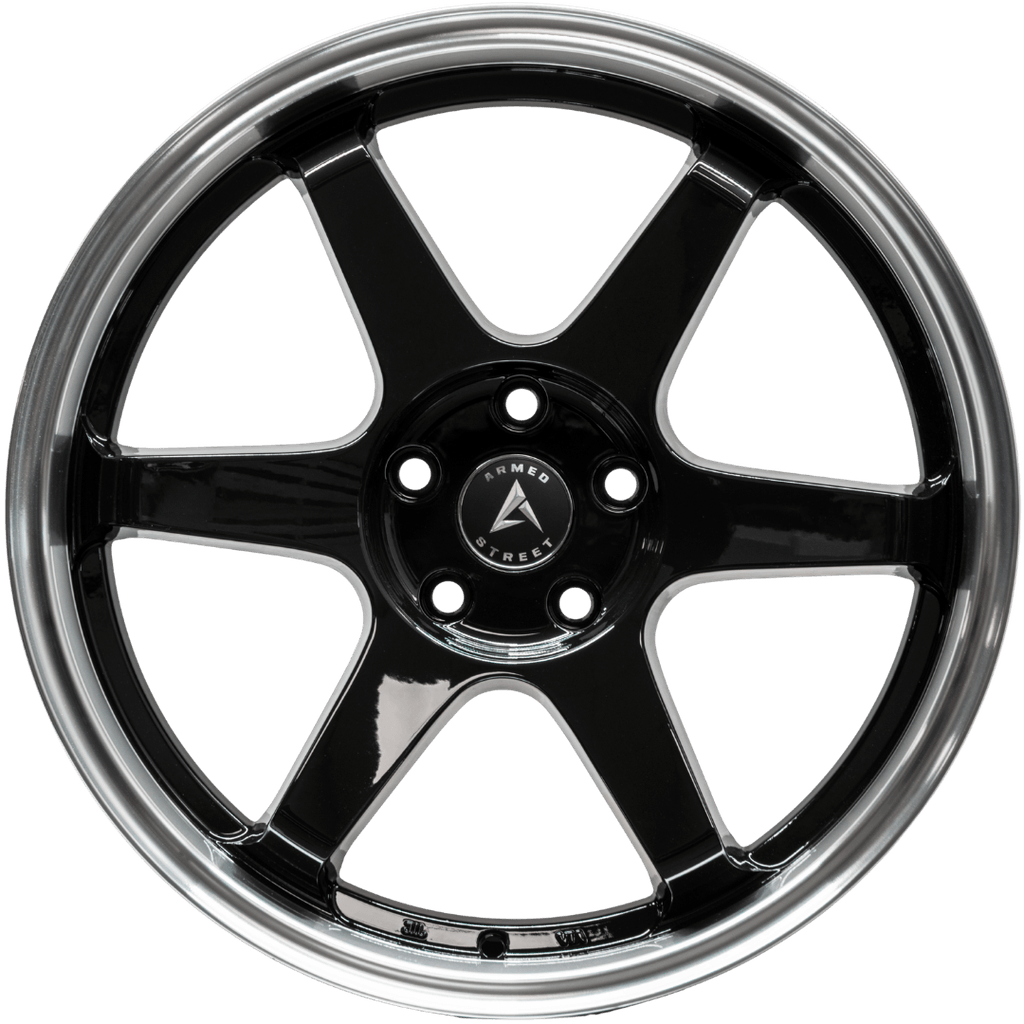 Armed Wheels Veteran Gloss Black Machined Lip 19x8.5 +30 5x113mm 74.1mm