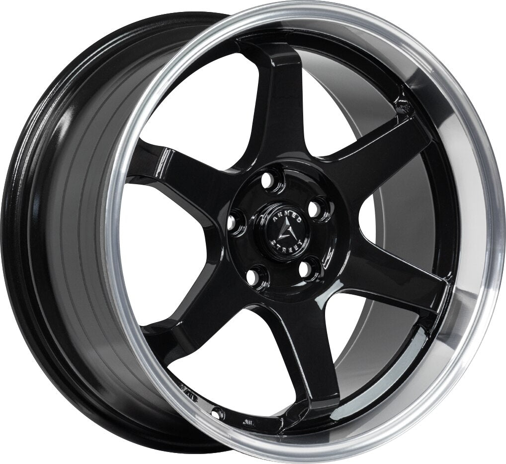 Armed Wheels Veteran Gloss Black Machined Lip 17x8 +28 5x113mm 74.1mm