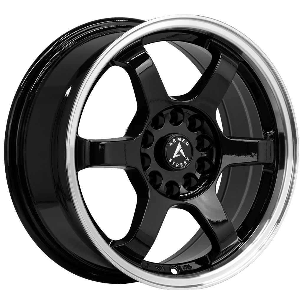 Armed Wheels Veteran Gloss Black Machined Lip 16x7 +35 5x109mm 74.1mm