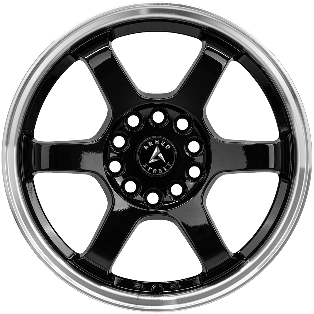Armed Wheels Veteran Gloss Black Machined Lip 16x7 +35 5x109mm 74.1mm