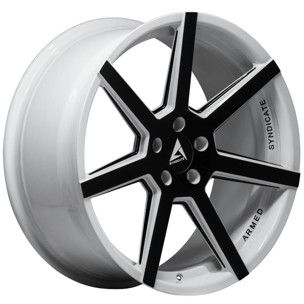 Armed Wheels Assassin White Machined + Milled + Black 20x9 +32 5x113mm 74.1mm