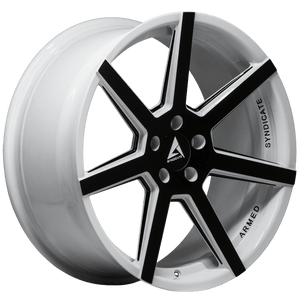 Armed Wheels Assassin White Machined + Milled + Black 20x9 +32 5x113mm 74.1mm