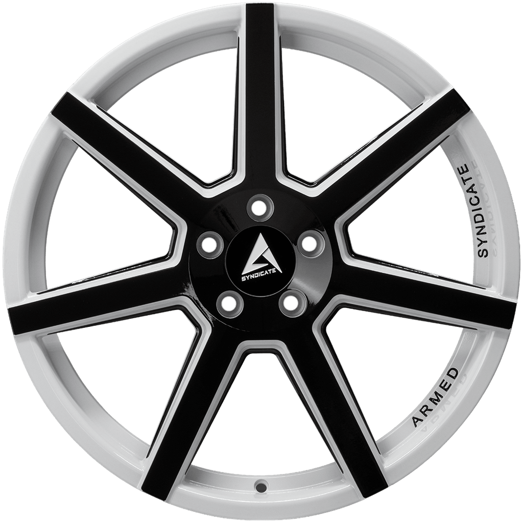 Armed Wheels Assassin White Machined + Milled + Black 20x9 +32 5x113mm 74.1mm