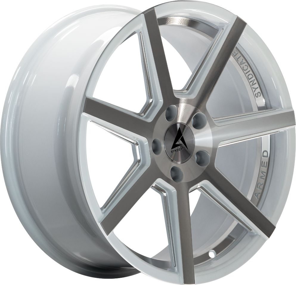 Armed Wheels Assassin White Machined + Milled 18x8 +35 5x113mm 74.1mm