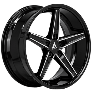 Armed Wheels Don Gloss Black Machined Face 20x9 +35 5x120mm 74.1mm