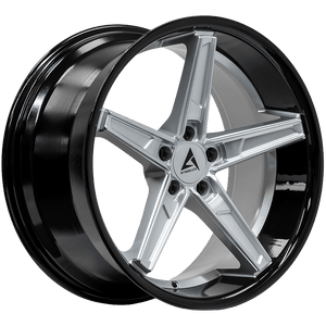 Armed Wheels Don Gloss Silver Face + Gloss Black Lip 20x10.5 +38 5x113mm 74.1mm