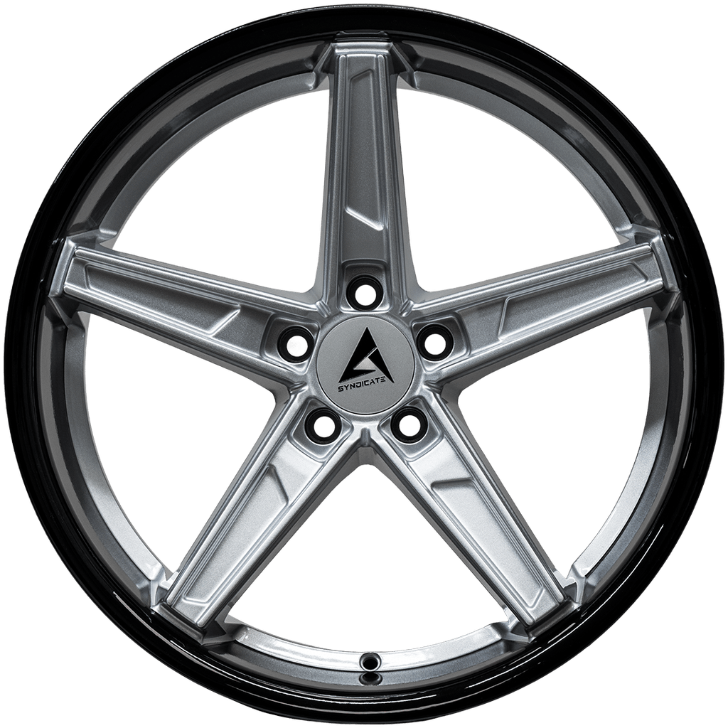 Armed Wheels Don Gloss Silver Face + Gloss Black Lip 20x10.5 +38 5x113mm 74.1mm