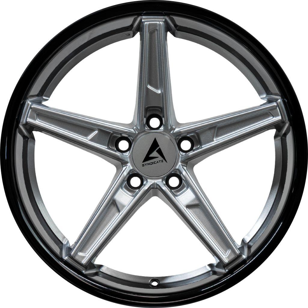 Armed Wheels Don Gloss Silver Face + Gloss Black Lip 19x8.5 +35 5x113mm 74.1mm