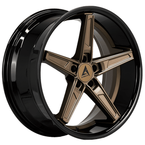 Armed Wheels Don Matte Bronze Face + Gloss Black Lip 20x9 +35 5x120mm 74.1mm