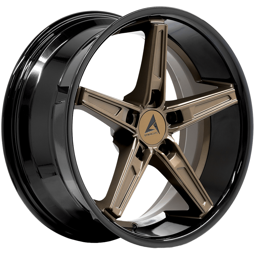 Armed Wheels Don Matte Bronze Face + Gloss Black Lip 19x8.5 +35 5x120mm 74.1mm