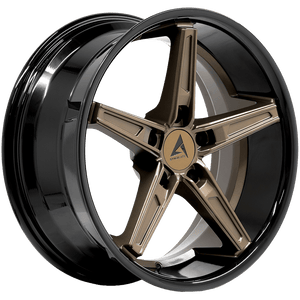 Armed Wheels Don Matte Bronze Face + Gloss Black Lip 19x8.5 +30 5x127mm 74.1mm