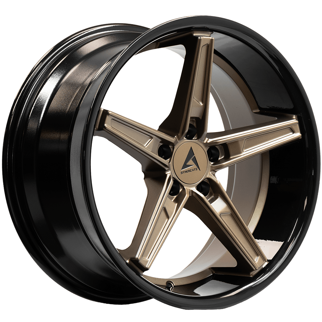 Armed Wheels Don Matte Bronze Face + Gloss Black Lip 19x9.5 +38 5x120mm 74.1mm