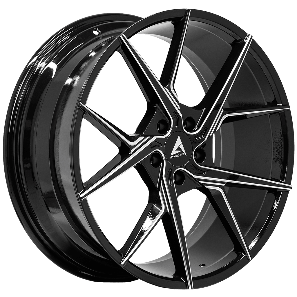 Armed Wheels Phantom Gloss Black Milled 20x8.5 +35 5x113mm 74.1mm