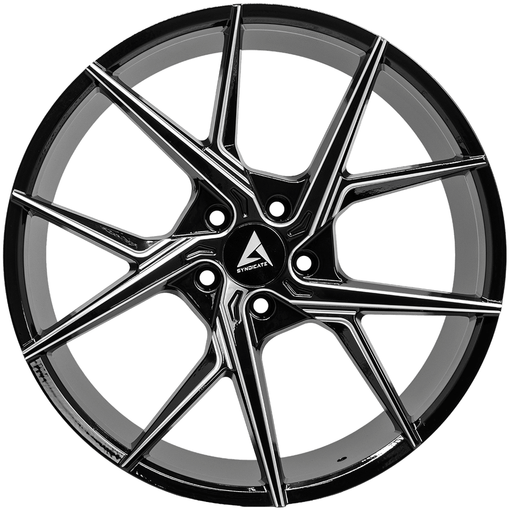 Armed Wheels Phantom Gloss Black Milled 20x8.5 +35 5x113mm 74.1mm