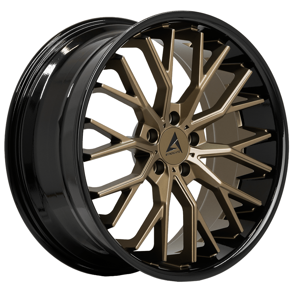 Armed Wheels Shank Matte Bronze Face + Gloss Black Lip 20x9 +38 5x120mm 74.1mm