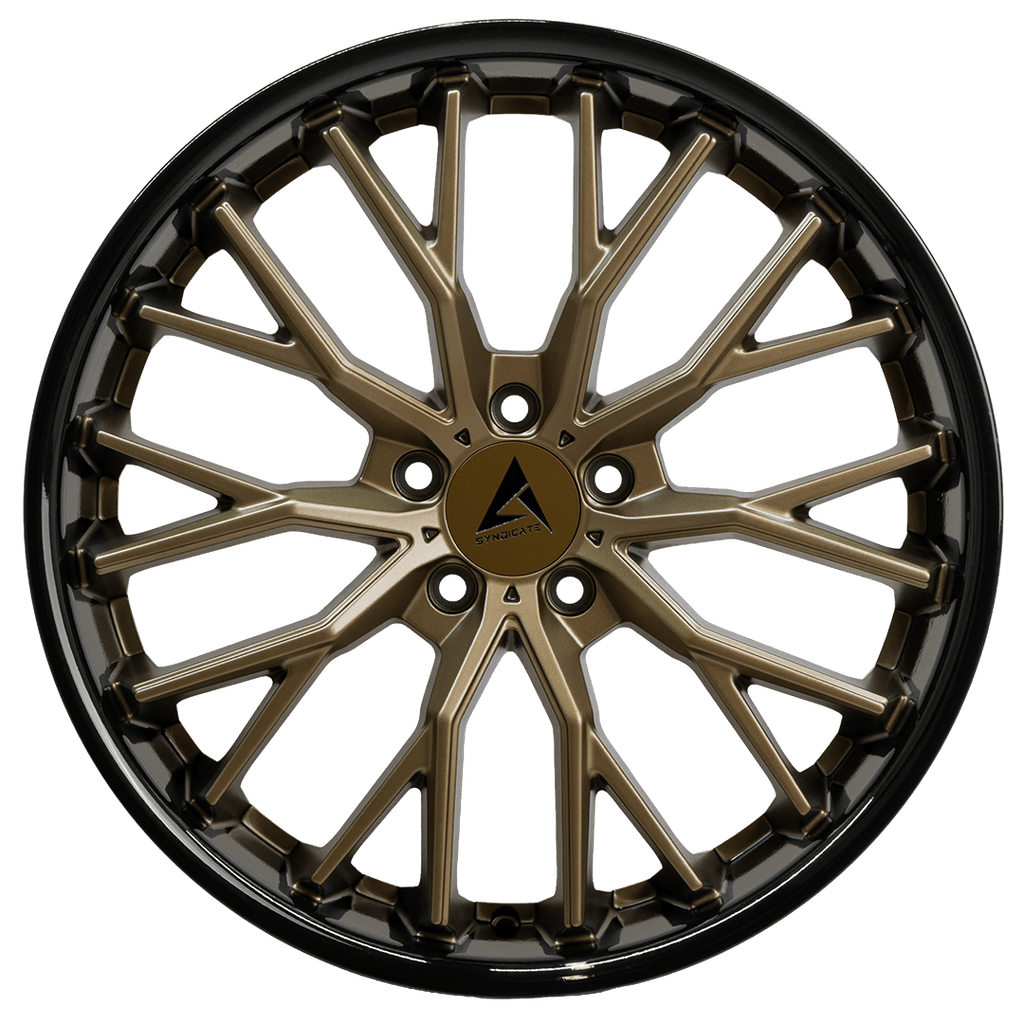 Armed Wheels Shank Matte Bronze Face + Gloss Black Lip 20x9 +38 5x127mm 74.1mm