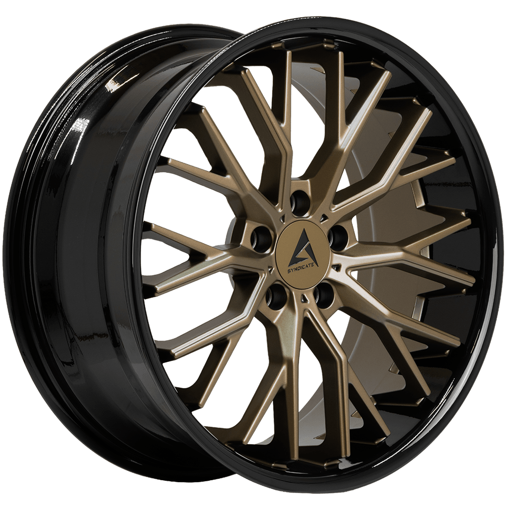 Armed Wheels Shank Matte Bronze Face + Gloss Black Lip 19x8.5 +35 5x113mm 74.1mm