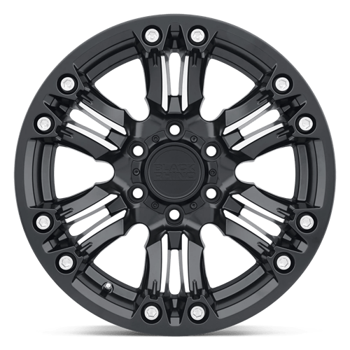 Black Rhino ASAGAI Matte Black & Machined 18x9.5 -18 5x127mm 71.5mm - Wheelwiz