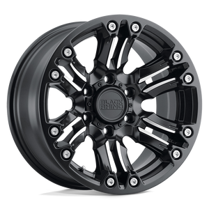 Black Rhino ASAGAI Matte Black & Machined W/ Stainless Bolts 17x8.5 -18 5x114.3mm 71.5mm - WheelWiz