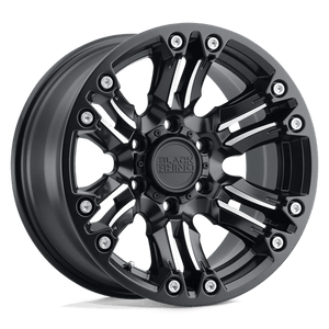 Black Rhino ASAGAI Matte Black & Machined W/ Stainless Bolts 17x8.5 -18 5x114.3mm 71.5mm - Wheelwiz