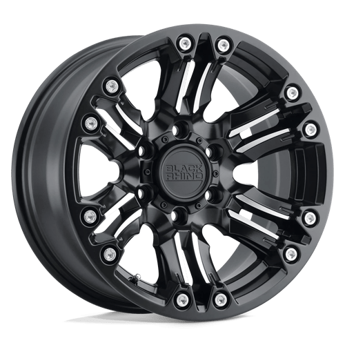 Black Rhino ASAGAI Matte Black & Machined W/ Stainless Bolts 20x9.5 -18 5x127mm 71.5mm - WheelWiz