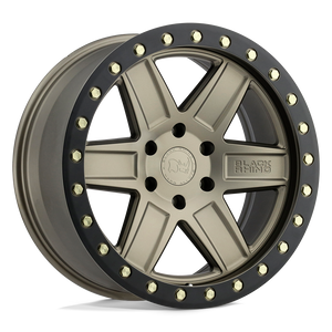 Black Rhino ATTICA Matte Bronze W/ Black Ring 17x9 +12 6x139.7mm 112.1mm - WheelWiz