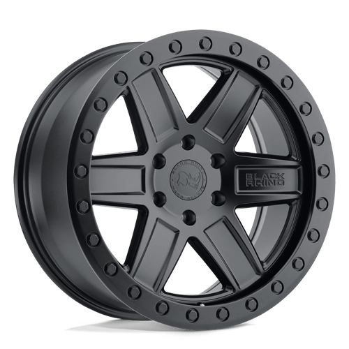 Black Rhino ATTICA Matte Black W/ Black Ring 20x9.5 +12 6x139.7mm 112.1mm - Wheelwiz