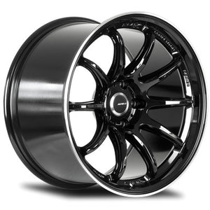 AVID.1 AV-40 Gloss Black - Machined Edge 17x8 +35 5x114.3mm 73.1mm - Wheelwiz