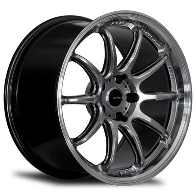 AVID.1 AV-40 Hyper Black / Machined Lip 17x8 +35 5x114.3mm 73.1mm - Wheelwiz
