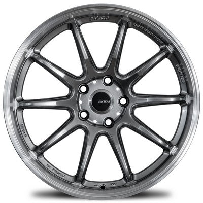 AVID.1 AV-40 Hyper Black / Machined Lip 18x10.5 +22 5x114.3mm 73.1mm