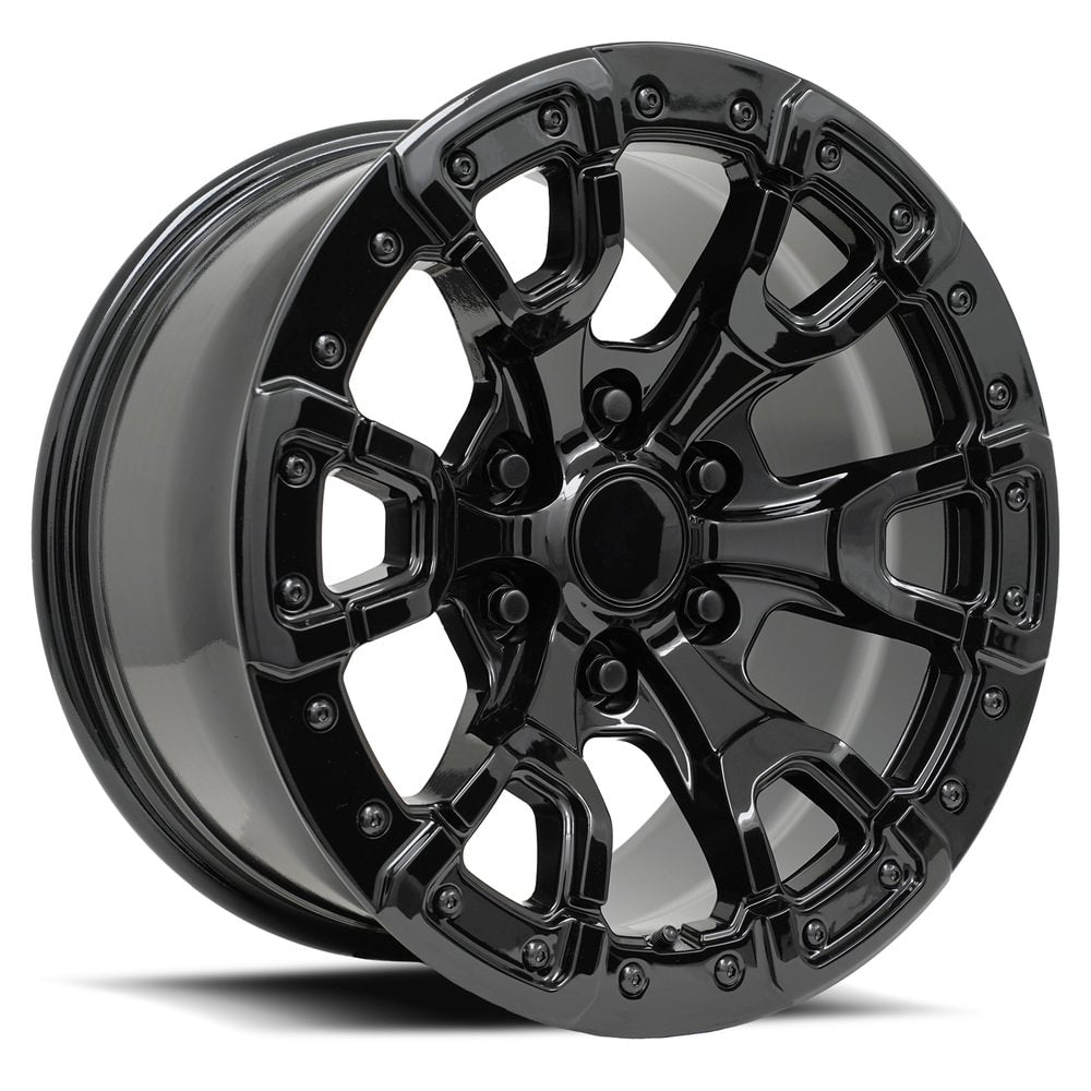 Factory Reproductions FR 99 Gloss Black 17x9 +18 6x139.7mm 93.1mm