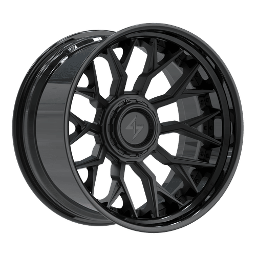 Sentali BFX2 Gloss Black Lip / Matte Black Centre 24x12 -44 5x127|5x139.7mm 78.1mm