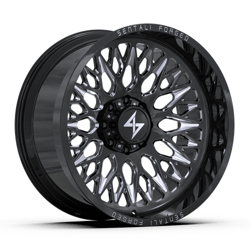 Sentali Forged SF6BM Gloss Black Milled 22x10 -24 8x170mm 125.2mm