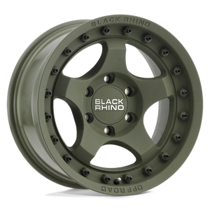 Black Rhino BANTAM Olive Drab Green 17x8.5 -10 5x127mm 71.5mm - WheelWiz