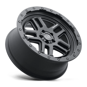 Black Rhino BARSTOW Textured Matte Black 17x8 +38 6x130mm 84.1mm - Wheelwiz
