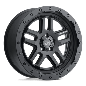 Black Rhino BARSTOW Textured Matte Black 18x9.5 +12 6x139.7mm 112.1mm - Wheelwiz