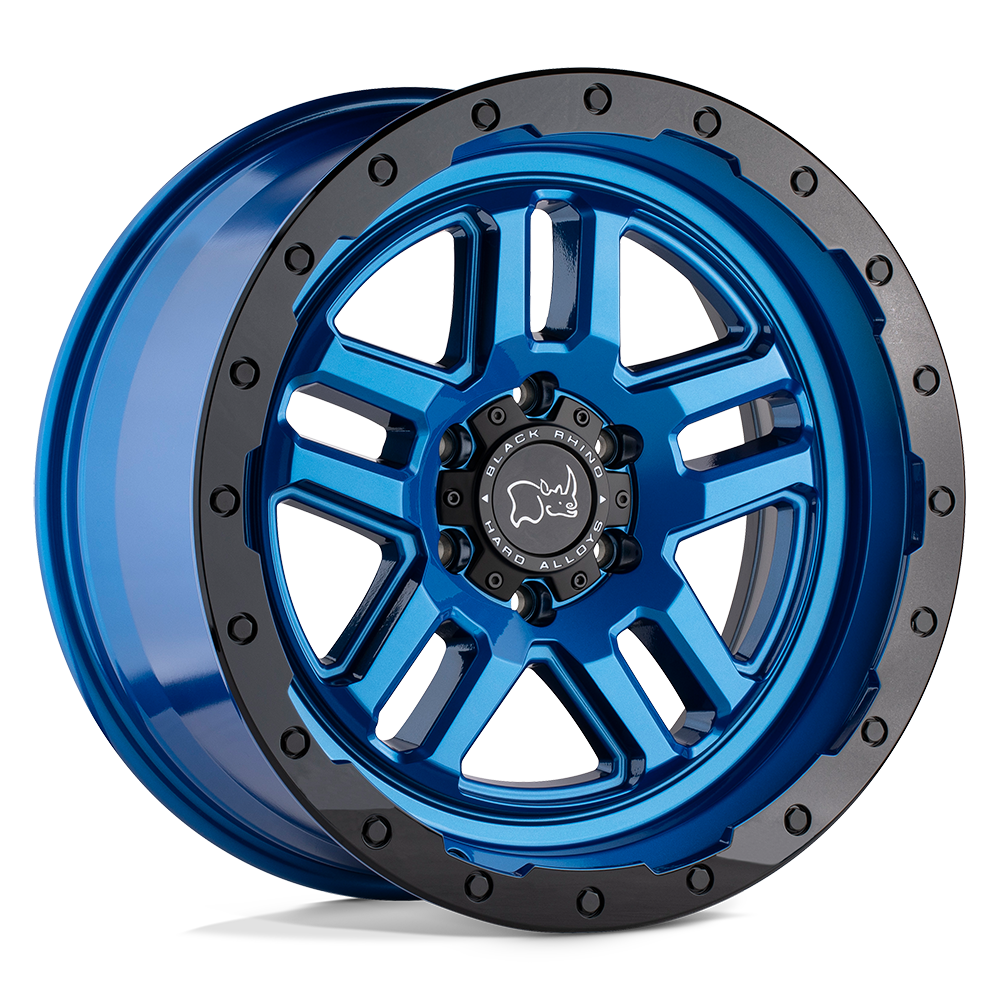 Black Rhino BARSTOW Dearborn Blue W/ Black Ring 20x9.5 -18 6x139.7mm 112.1mm - WheelWiz