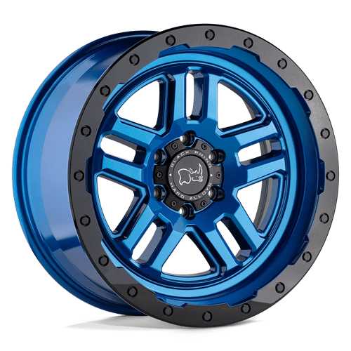 Black Rhino BARSTOW Dearborn Blue W/ Black Ring 18x9.5 -18 5x127mm 71.5mm - Wheelwiz