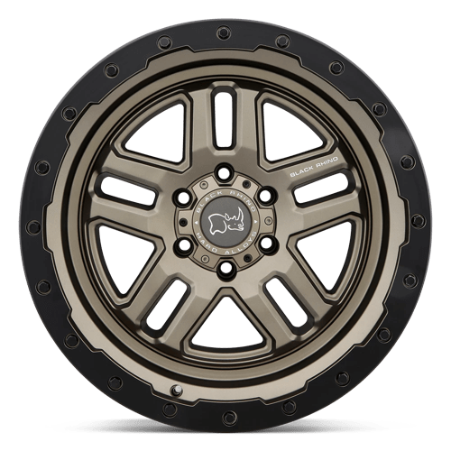Black Rhino BARSTOW Matte Bronze W/ Matte Black Ring 17x8 +52 6x130mm 84.1mm - WheelWiz