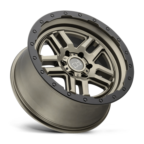 Black Rhino BARSTOW Matte Bronze W/ Matte Black Ring 17x8 +30 5x120mm 76.1mm - WheelWiz