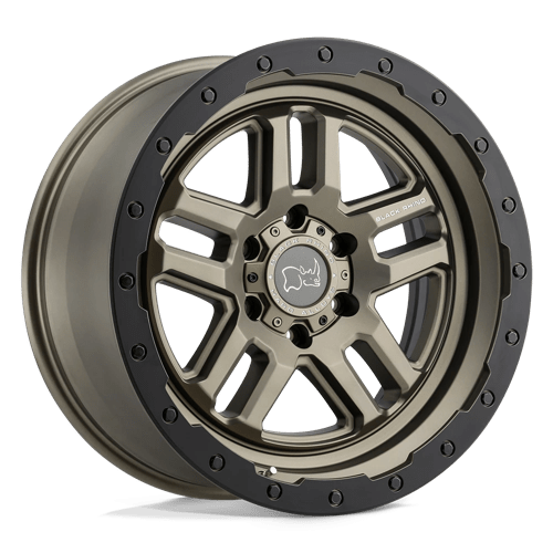 Black Rhino BARSTOW Matte Bronze W/ Matte Black Ring 17x8 +30 5x114.3mm 76.1mm - WheelWiz