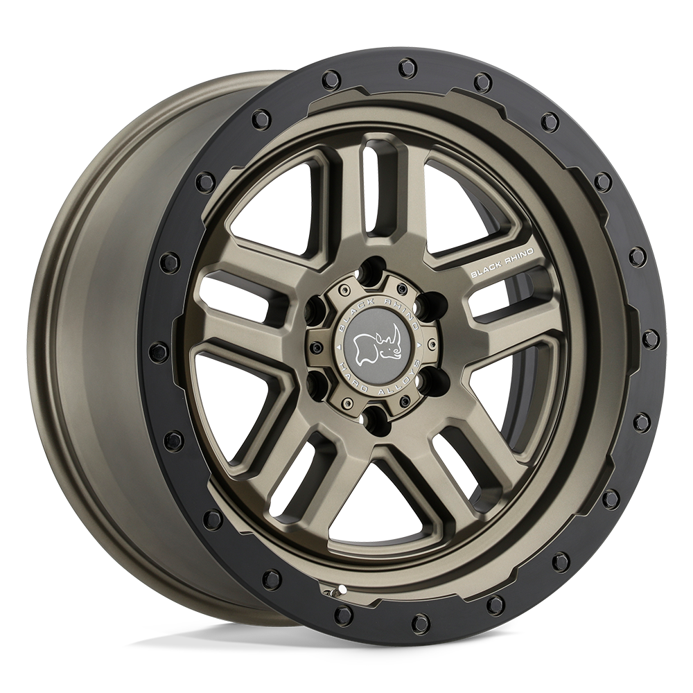 Black Rhino BARSTOW Matte Bronze W/ Matte Black Ring 17x9.5 -18 5x127mm 71.5mm - WheelWiz
