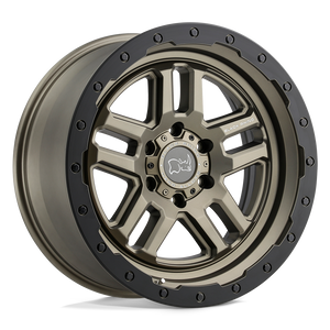 Black Rhino BARSTOW Matte Bronze W/ Matte Black Ring 17x9.5 -18 5x127mm 71.5mm - WheelWiz