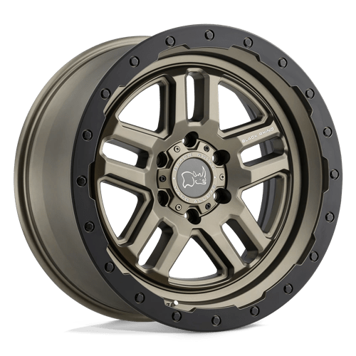 Black Rhino BARSTOW Matte Bronze W/ M-black Ring 18x8 +38 6x130mm 84.1mm - Wheelwiz