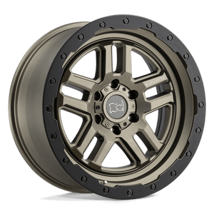 Black Rhino BARSTOW Matte Bronze W/ M-black Ring 18x8 +38 6x130mm 84.1mm - Wheelwiz