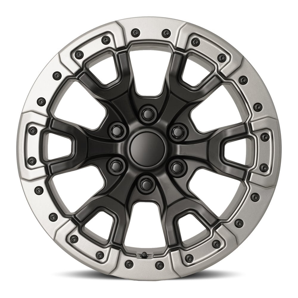 Factory Reproductions FR 99 Satin Black/Gray Ring 17x9 +18 6x135mm 87.1mm