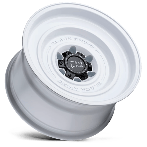Black Rhino SOLID Gloss White 17x9.5 -18 5x127mm 71.5mm - Wheelwiz
